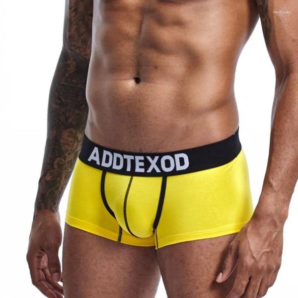 Underpants Herrenunterwäsche Baumwolle bequem und atmungsaktiv U-Pouch-Tasche Push Up Gesäß Heben Körper formen sexy Boxer