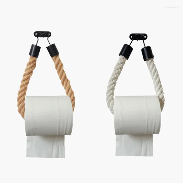 Accessorio per bagno set igienico rotolo di carta porta carta retrò corda a parete pugno a parete portavalo portavagamera porta tessuto porta tessuto stoccaggio bagno