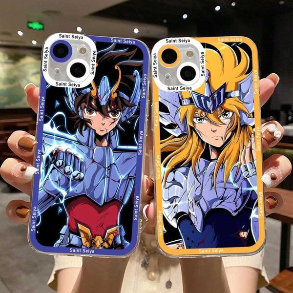 Бамперы сотового телефона Saint Seiya Hyoga Shiryu Clear Chore для Redmi Note 13c 12c 11 10c 10s 9a 9t 9c 8 7 Pro Max 4G 5G Прозрачная крышка Y240423