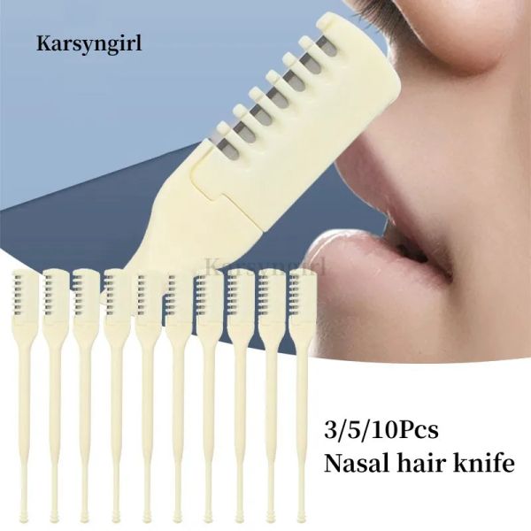 Clippers Karsyngirl 3/5/10pcs Nasen Haarentferner 360 rotierende Nasencippers Nase Haar Trimmer für Frauen Männer manuelle Nase Haar Trimme