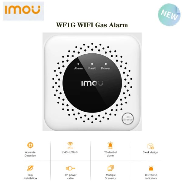 Kits Dahua IMOU WF1G WiFi Gasalarmwandmontage Hochempfindliche stabile Leistung niedrige falsche Unterstützung Imou Life App