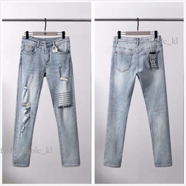 Ksubi Jeans Designer Jeans Männer Jeans hellblau dunkelgraue Mann Lange Hosen Hosen Streetwear Denim Straight Biker Jean Old abgenutzte Hol und Farbe lässig 887