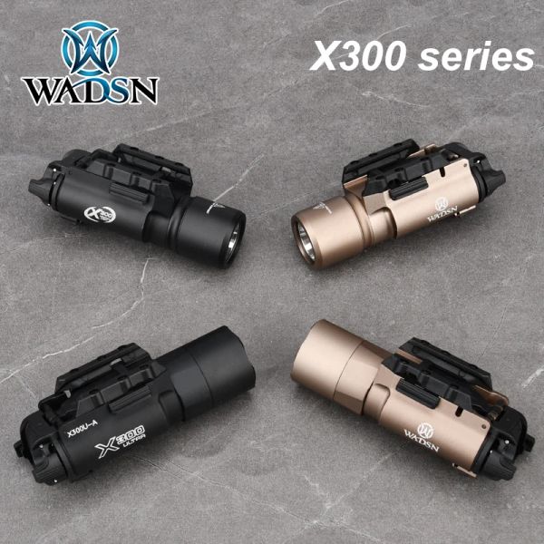 Luci WADSN X300U Surefir X300 Ultra Tactical Hanging Pistol Scout Scout Light Airsoft Arma Flashlight Flash Lucile a doppia funzione costante Interruttore