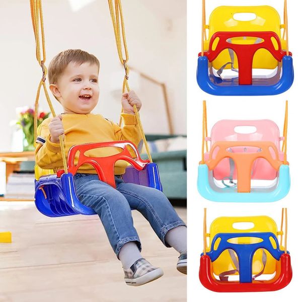 Toddler için 3'ü 1 arada salıncak oyuncakları asılı sepet kapalı/açık oyun çocuk salıncak seti arka bahçe için 6 ay-12 yıl hediyeler 240419