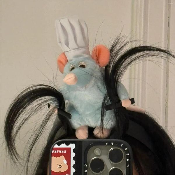 Ratatouille a banda per capelli cartone animato bambola peluche alla fascia creativa simpatica a tenatura a tesale per capelli da copricapano il regalo della ragazza