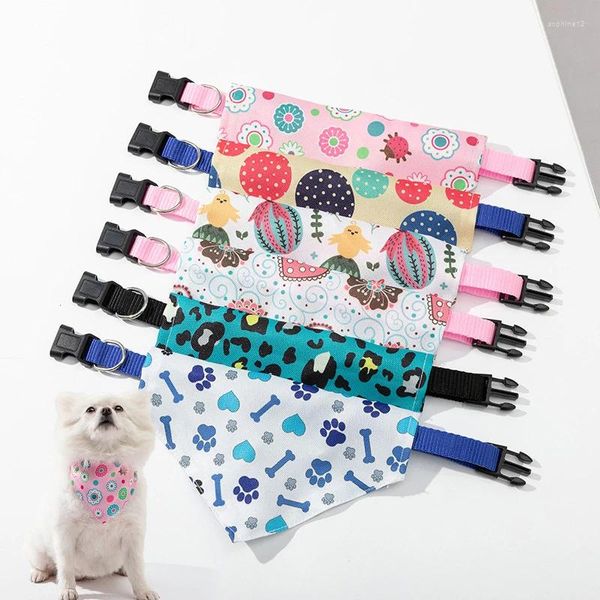 Abbigliamento per cani Cat Scarf Bandanas Bandanas grandi piccoli pet cotone asciugamano per colletto lavabile Accessori per colletti lavabili Kerchief