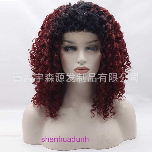 Peruca de moda por atacado Cabelo para mulheres música pop 13 * 4 Lace frontal Wig Synthetic Band-Color T-cor