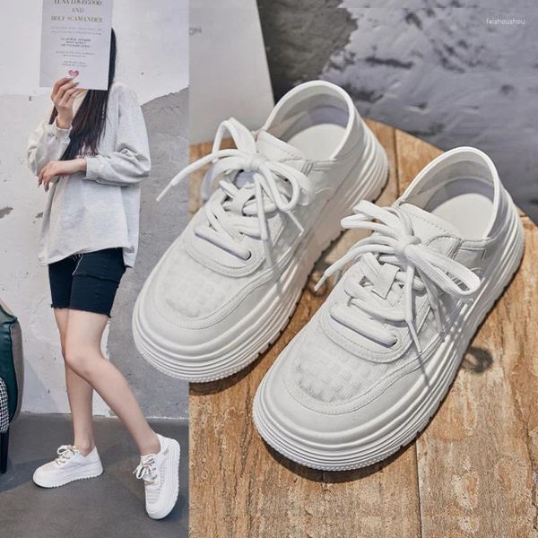 Sapatos casuais dermis respirável Little White 2024 Moda Simple All Match Color Solid Running Sneakers Women Summertime