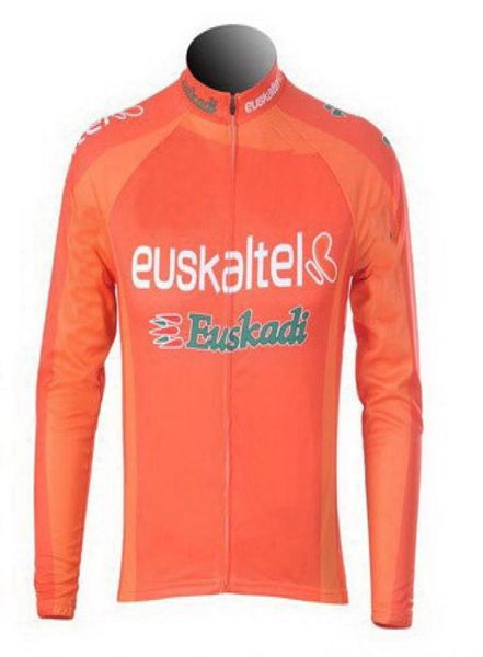 Winter-Fleece-Thermal-Thermal-Radkleidung Kleidung Long Jersey Ropa Ciclismo 2012 2013 Euskaltel Pro Team Größe: XS-4xL5972087