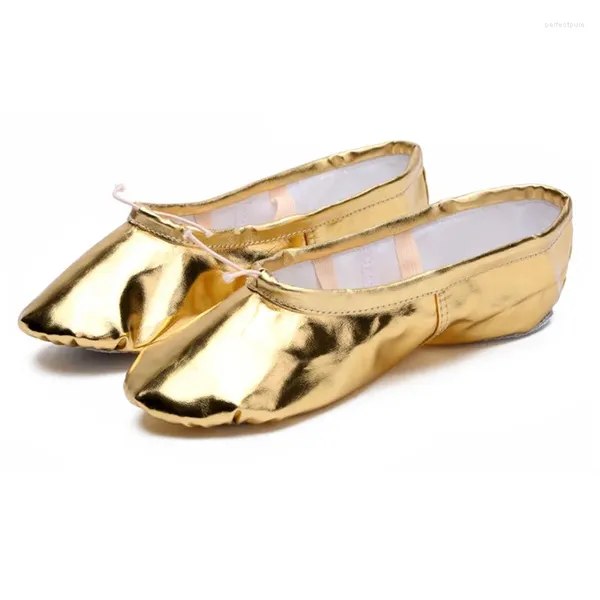 Scarpe da ballo ushine qualità professionale di qualità argento che forma il corpo alla pancia allenamento di yoga panettenti ballerine femminile femminile