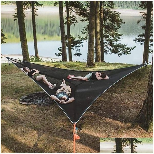 Лагерь мебель Vilead Portable Triangle Hammock 4mx4mx4m Поставки Mti Person Aerial Seeping Cam