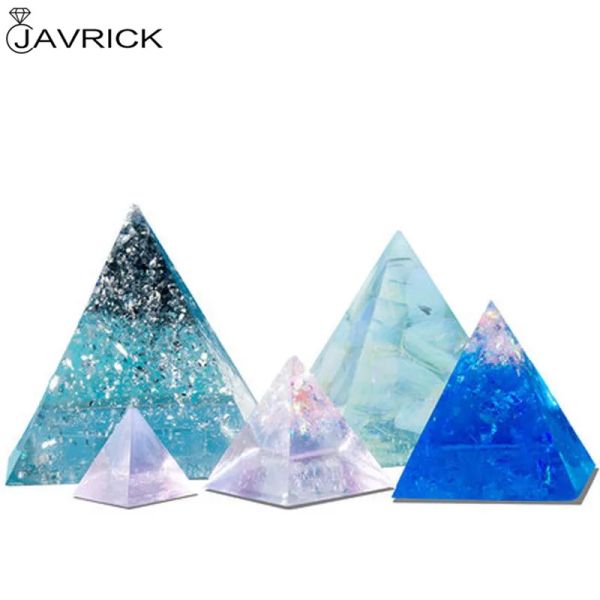 Equipamentos 5pcs/conjunto pirâmide moldes de silicone resina molding molde orgone piramid mofo jewels tools