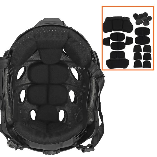 Kit di pad del casco tattico di sicurezza kit comodo airsoft shoot sports memoria eva fodera eva paintball cs accessori per il casco