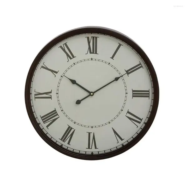 Relógios de parede estilo vintage relógio redondo números romanos ferro preto 20 