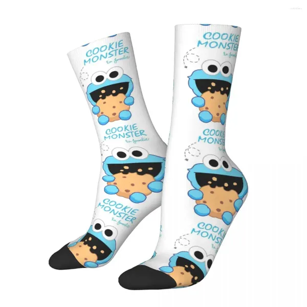 Meias masculinas Sock para homens fofos Hip Hop Harajuku Monster NOM NOM PADRÃO DE QUALIDADE HAPPTERADA DO MENINOS TRIMEIRA DE CREVENÇÃO CASUAL