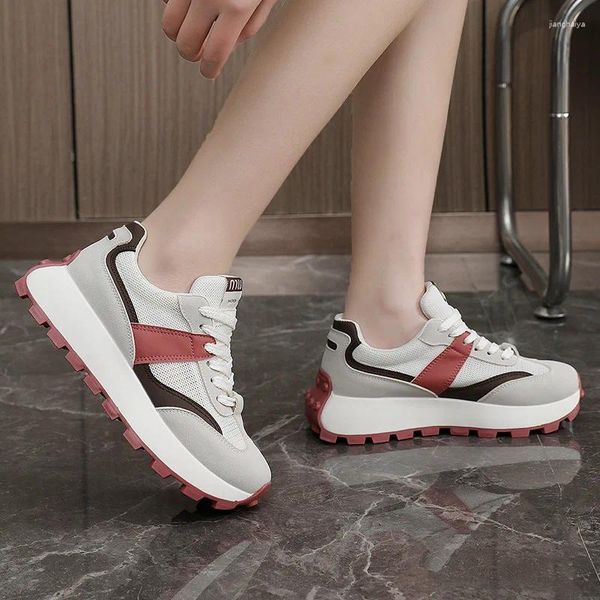 Casual Schuhe Sport Tennis für Frauen Mode Running Lady Komfort Dicker alleiner Sneaker Atmungsaktives Trainer Sportschuh Zapatillas Mujer