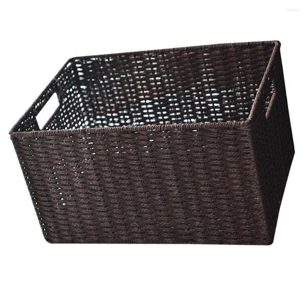 Bottiglie di stoccaggio basket box scatola intrecciata giocattolo in tessuto tessitura di panni vimini