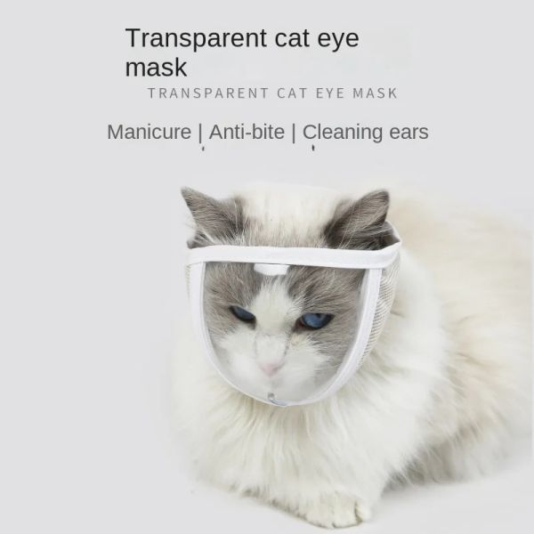Bolsas de máscara de máscara de olho de gato transparente Antibite Máscara limpa Máscara de visão aberta da cabeça CABELA CABELA CAPA Mochila Pet Backpack