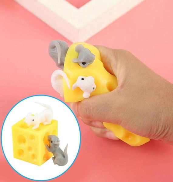 12x12x5 cm di formaggio giocattolo e topi giocattoli a sfera elastica in gomma morbida spremere gli ultimi per alleviare lo stress3208073