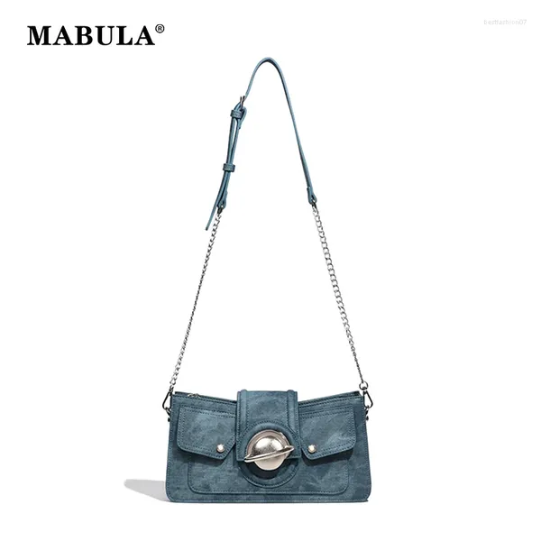 Bolsas de noite Mabula Eco Denim Cross Bag for Women Luxury Designer Undermail Sling Bolsa de ombro de verão Casual Celular Daypack Shopper