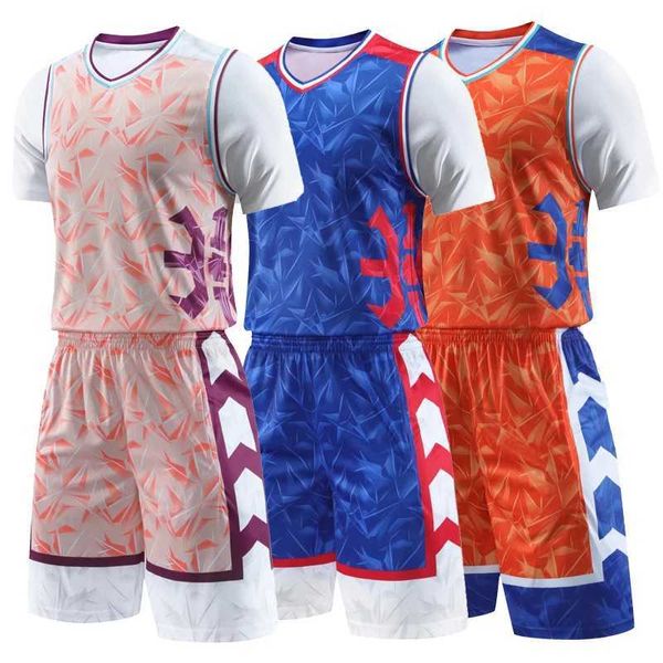 Os fãs tocam tees 2 em 1 de dois andares de dois andares, masculino de basquete feminino camisas de basquete uniformes Junta de basquete juvenil Custom College Sports Sports curtos Y240423