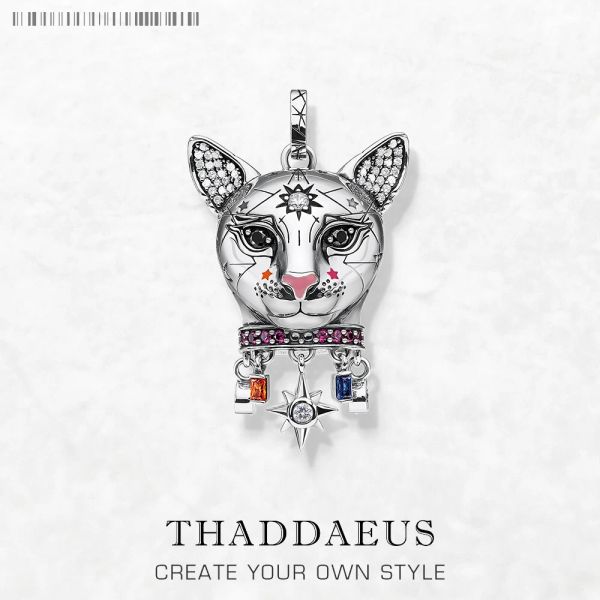 Anhänger Magic Cosmic Cat Anhänger Brandneue Feinschmuck Bijoux Accessoires 925 Sterling Silber Geschenk für Frau