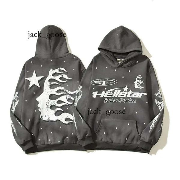 Designer Hoodie Hellstar Men Pullover Spiderweb Star Flash Sleeve Long Street Street Hip-Hop Felpeshirts Blue Red Grey Bianco Bianco Bianco Bianco Bianco Hoodios Vintage 307