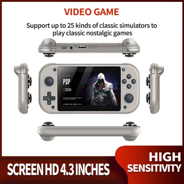 Spieler M17 Handheld Video Game Console Open Source Linux System 4.3 -Zoll -Bildschirm Tragbare Pocket 128G Video Player Retro Gaming -Konsole