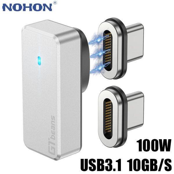 Hubs USB 3.1 PD 100W Magnetica Tipo C Adattatore per MacBook Notebook Redmi Huawei Convertitore Splitter Convertitore rapido Charge Charge Charger 4K HD Hub