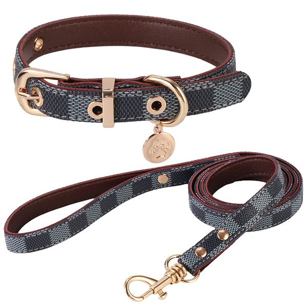 Collar per cani in pelle di lusso con fibbia per cani di piccola taglia - colletto morbido fatto a mano e regolabile per cuccioli di ragazza e ragazzo senza design per cani che set guinzaglio - s (10-15 pollici) B36