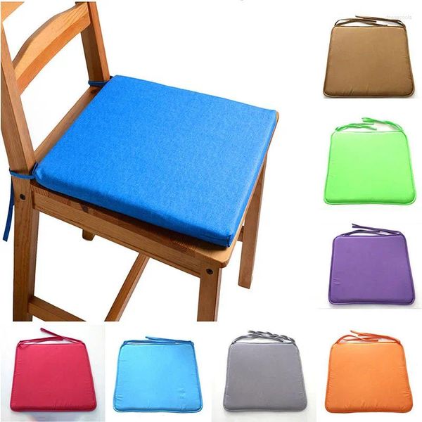 Cuscino color caramelle sedie sedia quadrata cuscinetto con cravatte di divano da pranzo europeo in tessuto