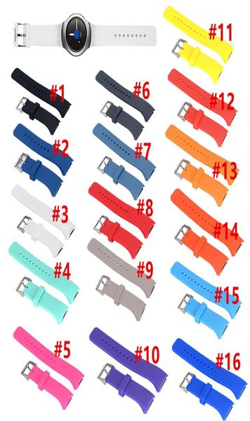 16 Farben Silicon Watchband für Samsung Galaxy Gear S2 R720 R730 Band -Gurt Sport Uhr Ersatz Armband SMR7206161338