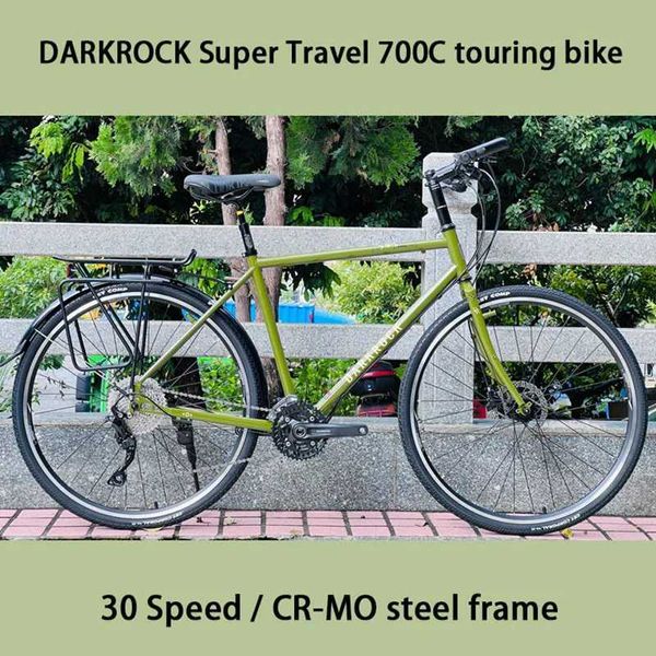 Bikes Darkrock Travel Bicycle 700c Touring Bike M6000 30 Speed Travel Bike Reynolads 520 CR-Mo Stahlrahmen Longrider Road Bicycles Y240423