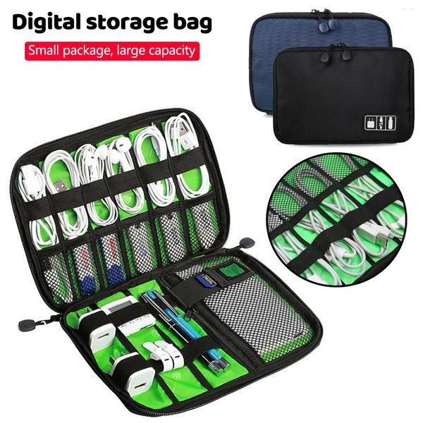 Bolsas de armazenamento Acessórios eletrônicos Dados Cabo USB Flash Drive fone de fone de ouvido Bateria externa Bateria de grande capacidade