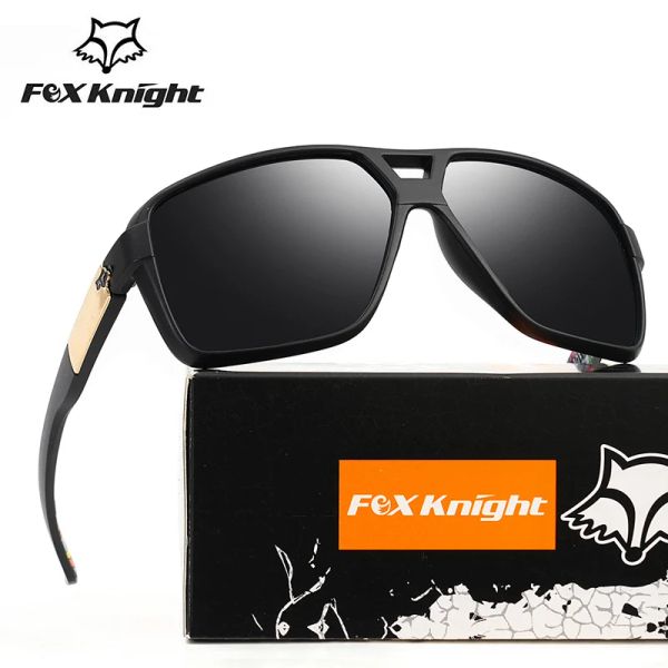 Óculos de sol Óculos de sol de alta qualidade para homens Design de marca de copos quadrados de ciclismo de ciclismo Men Masculino Fox Knight Road Bicycle Glasses