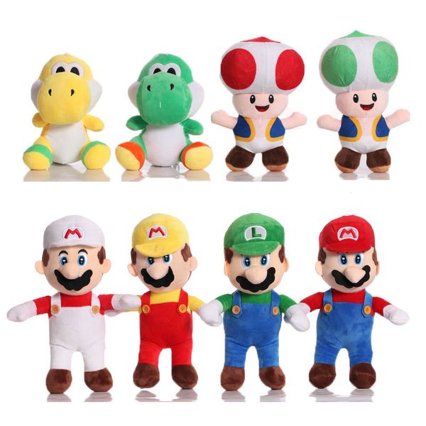 All'ingrosso carino 25 cm-30 cm Super funghi yoshi peluche giocattolo morbido piena per animali da giocattolo decorazione per la casa