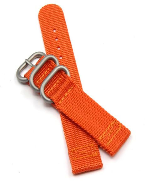 Bandas de relógio de nylon de alta qualidade de cáqui laranja anel de tiras da OTAN para 20 mm 22mm 24 mm Frete grátis 5pcs/lot8581306