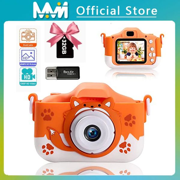 HD 1080p Kids Digital Camera 20MP Детская камера с USB-зарядным устройством встроенная игровая камера Shock-Resity Silicone защита 240422