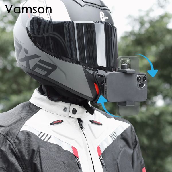 Accessori Vamson Accessori per motociclisti per gopro per il casco per GoPro Hero 11 10 9 per smartphone per Insta360 One X3 Moto Accessori