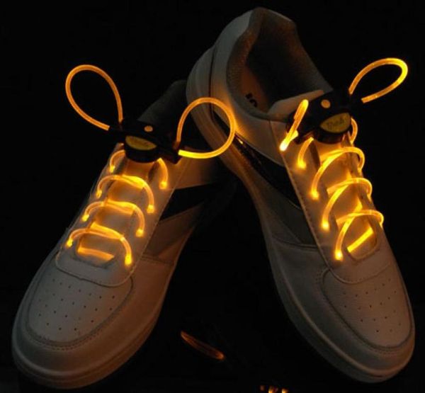 Shoelamenti a LED per luce in fibra ottica el giallo luce a led el shoelace in un pacchetto5pairs6922930