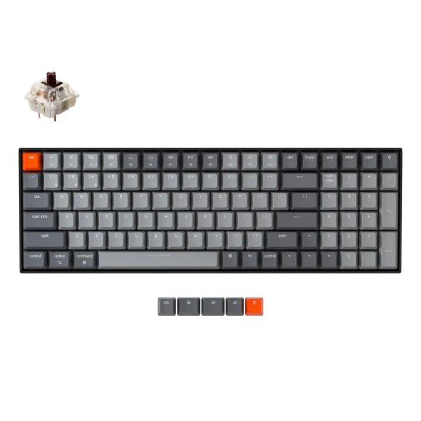 Teclados teclados Keychron K4 G V2 Bluetooth Wireless Mechanical Teclado com Backlight White Hotswappable Switch Wired Gaming Teclado