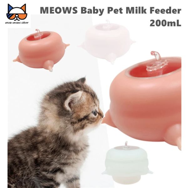 Alimentatori neonati pet baby mlik alimentatore di grande capacità silicone morbido con capezzoli che allatta durabilità boccone per cuccioli di gattini animali
