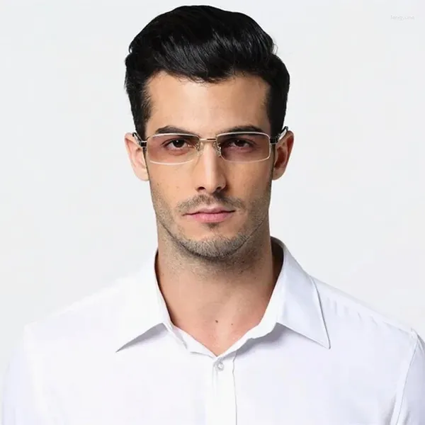 Óculos de sol Better Glasses Optical Size Grande Titânio Frame Prescrição Óculos Rx Men Eyewear para Big Face