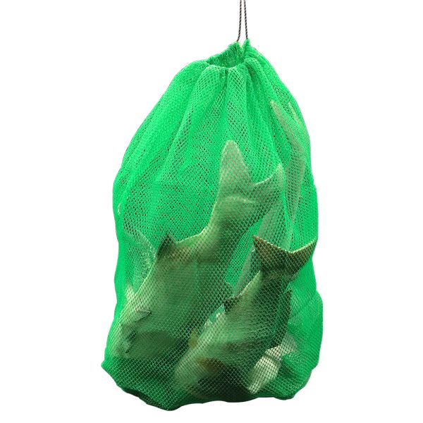 Accessori sacchetto in rete in plastica Nylon Genesh Borsa Net Borse pieghevole per peschere di pesca Assistenze piccole reti a griglia BASSEGGI