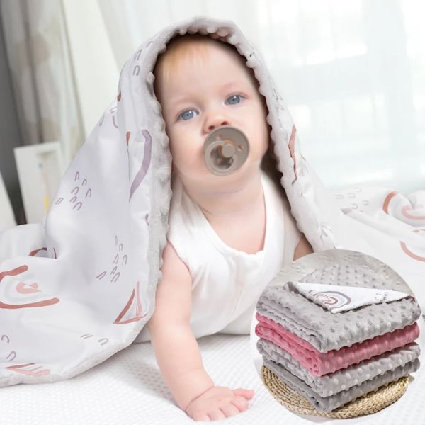 Yüksek kaliteli bebek battaniyesi yenidoğan termal pazen polar poster bebe pamuklu yatak yorganları