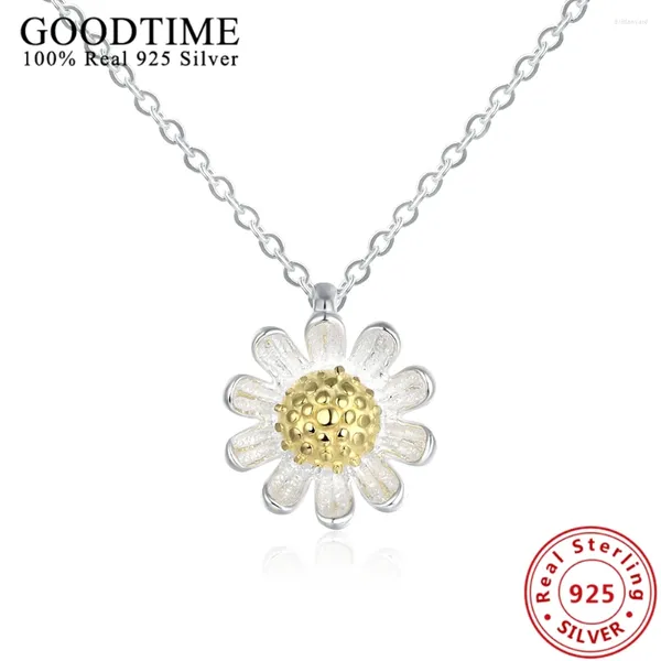 PENDANts Fashion Pure Solid 925 collana in argento sterling Collette di gioielli girocolli regalo per donne fiorire