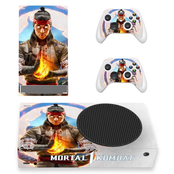 Aufkleber Neues Spiel Mortal Kombat Haut Aufkleber Aufkleber Decal Cover für die Konsole der Xbox -Serie und 2 Controller Slim Skin Sticker Vinyl