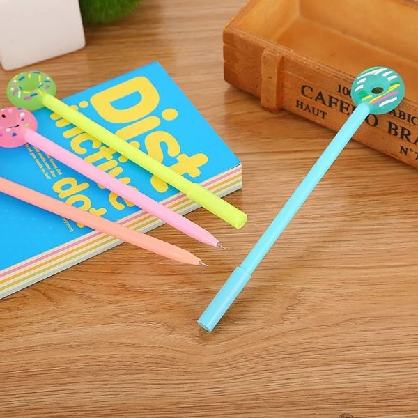 Pens 20 pezzi Creative Donut Gel Penne Set Cine Cartoon Kawaii Stationery Cute Pens School Office Signature Penna all'ingrosso