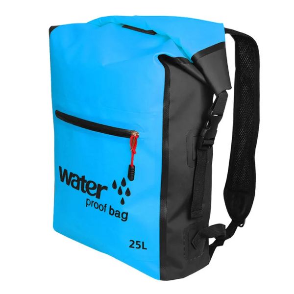 Bolsas 25l Bolsa seca à prova d'água Backpack Rucksack Pack Pacote de água Flutuante Sack Sport Canoe Kayaking Rafting Boating River Trekking