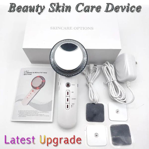 Instrumento 3 em 1 Levantamento facial EMS Infravermelho Ultrassônico Massager do corpo do corpo Slimmatom Slimming Burner Cavitação Máquina de beleza de rosto